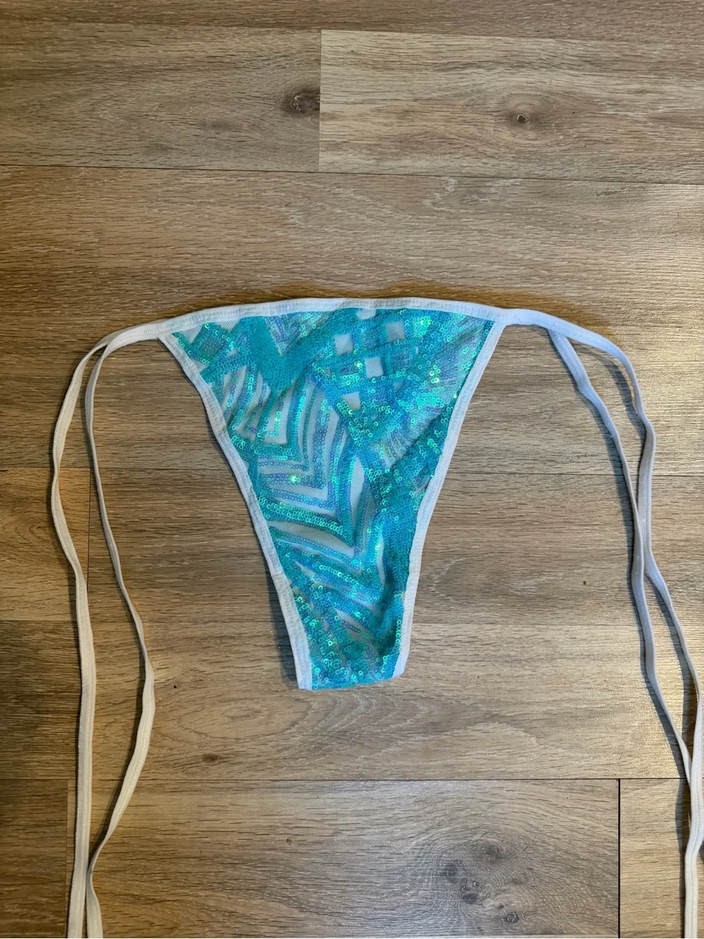 Blue sequin rave festival bottoms